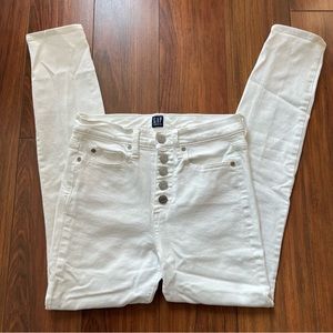 Gap True Skinny White Jeans